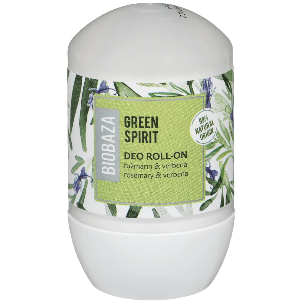 Biobaza Biobaza, Green Spirit, Natürliche Inhaltsstoffe, Erfrischend, Grün, Deodorant-Roll-On, Für Frauen, 50 ml Regular