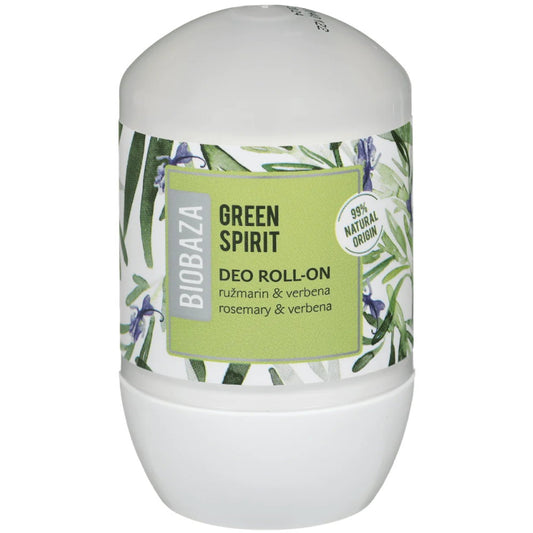 Biobaza Biobaza, Green Spirit, Natürliche Inhaltsstoffe, Erfrischend, Grün, Deodorant-Roll-On, Für Frauen, 50 ml Regular