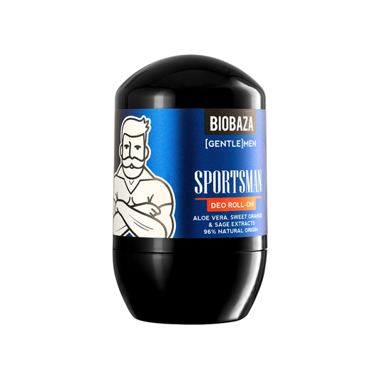 Biobaza Biobaza, Sportsman, Natürliche Inhaltsstoffe, Erfrischend, Orange & Sage, Deodorant-Roll-On, Für Männer, 50 ml Regula