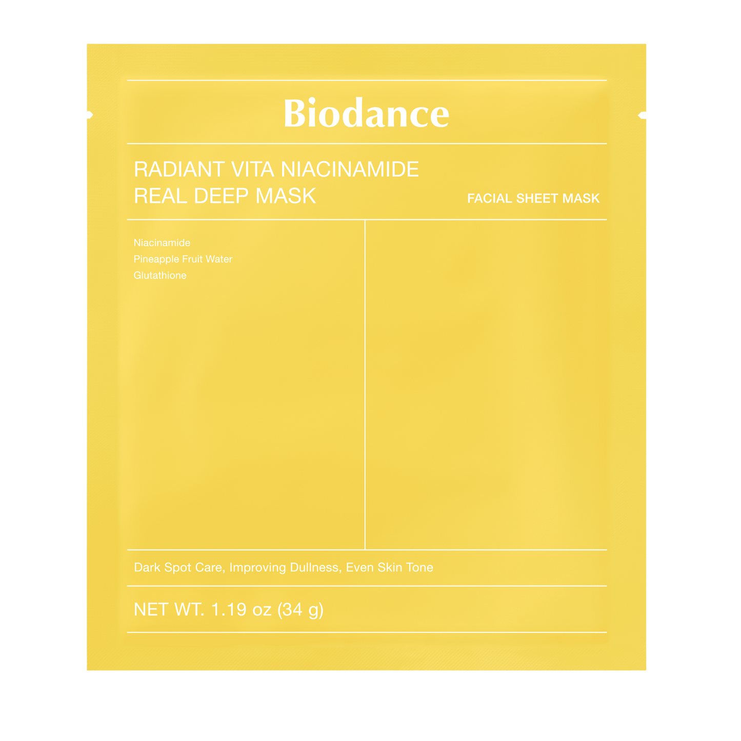 Biodance Biodance, Radiant Vita, Hydrating & Brightening, Gesichtsmaske, Für das Gesicht, Wöchentlich, 34 g Regular
