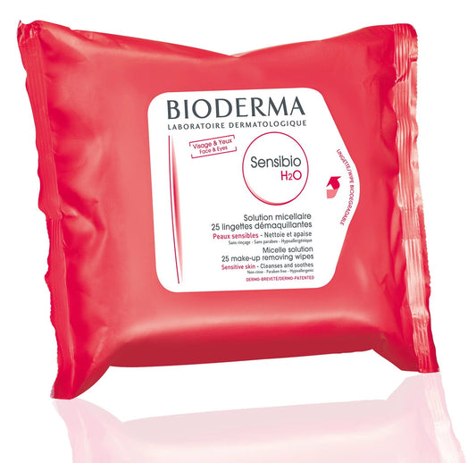 Bioderma Bioderma, Sensibio H2O, Seifenfrei, Make-up-Entferner-Tücher, 25 stk. Regular