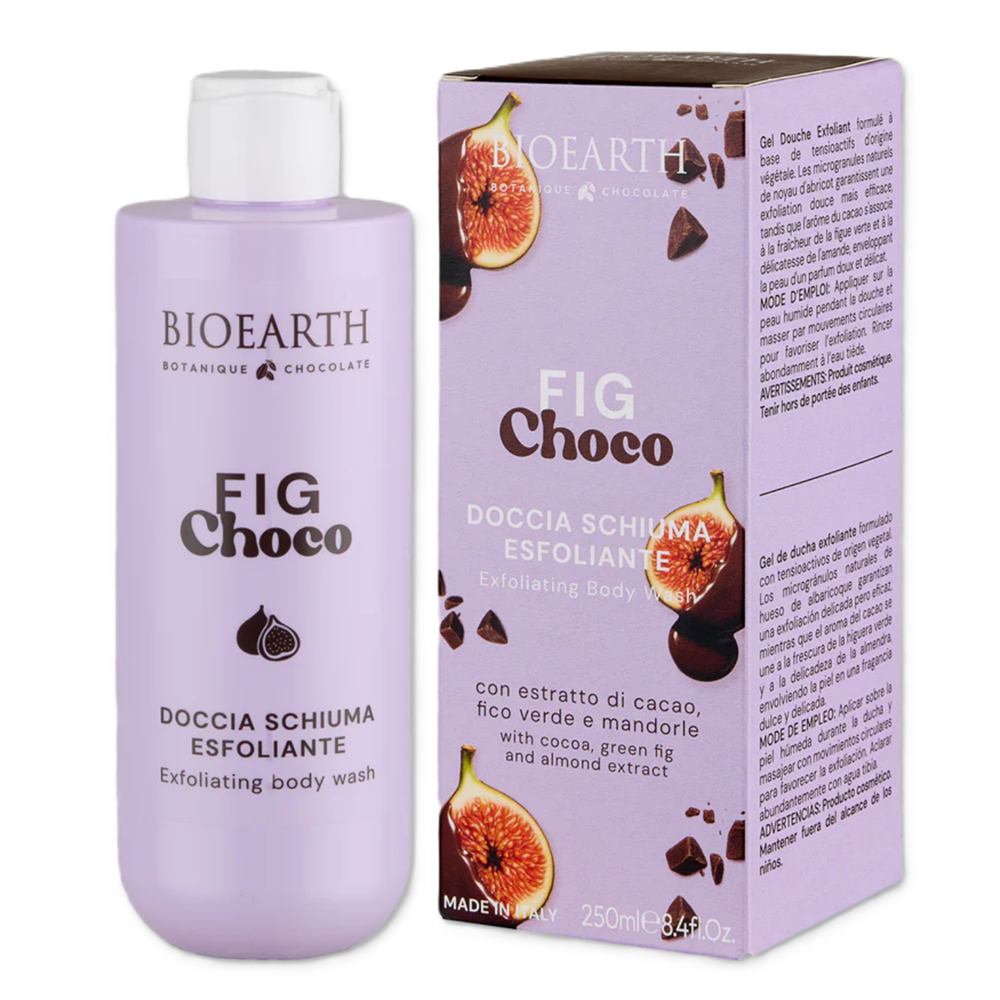 Bioearth Bioearth, Fig Choco, Cleansing & Exfoliating, Duschgel, Für alle Hauttypen, 250 ml Regular