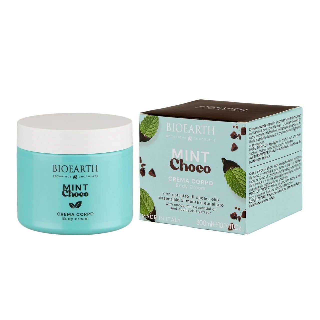 Bioearth Bioearth, Mint Choco, Feuchtigkeitsspendend & Weichmachend, Körpercreme, Täglich, 300 ml Regular