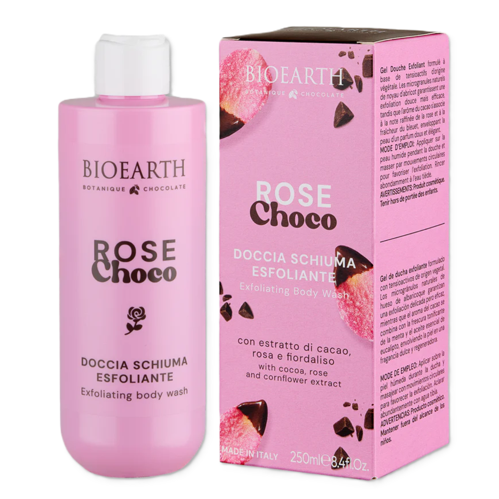 Bioearth Bioearth, Rose Choco, Cleansing & Exfoliating, Duschgel, Für alle Hauttypen, 250 ml Regular
