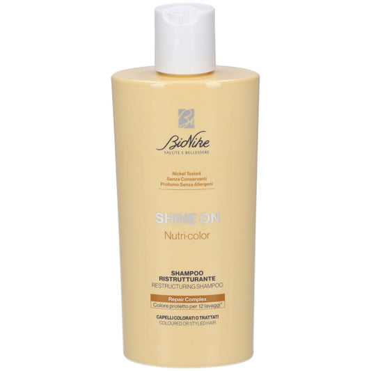 BioNike Shampoo nach dem Färben BioNike, Shine On Nutri, Post Colour Shampoo, Color Protection & Nourishing, 200 ml Regular