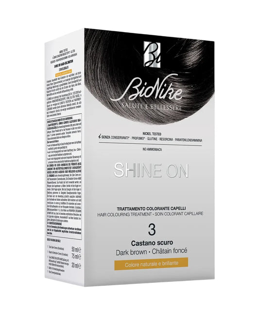 BioNike Permanente Haarfarbe BioNike, Shine On, Permanent Hair Dye, 3 Dark Brown, 1 pcs Regular