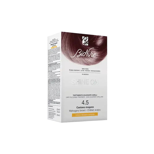 BioNike BioNike, Shine On, Permanente Haarfarbe, 4.5 Mahogany Brown, 145 ml Regular