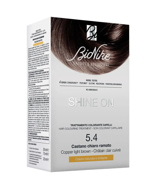 BioNike BioNike, Shine On, Permanente Haarfarbe, 5.4 Copper Light Brown, 145 ml Regular