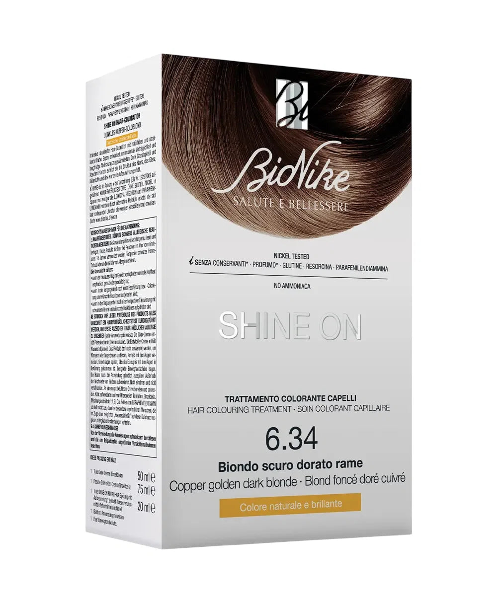BioNike BioNike, Shine On, Permanente Haarfarbe, 6.34 Dark Copper Golden Blond, 145 ml Regular