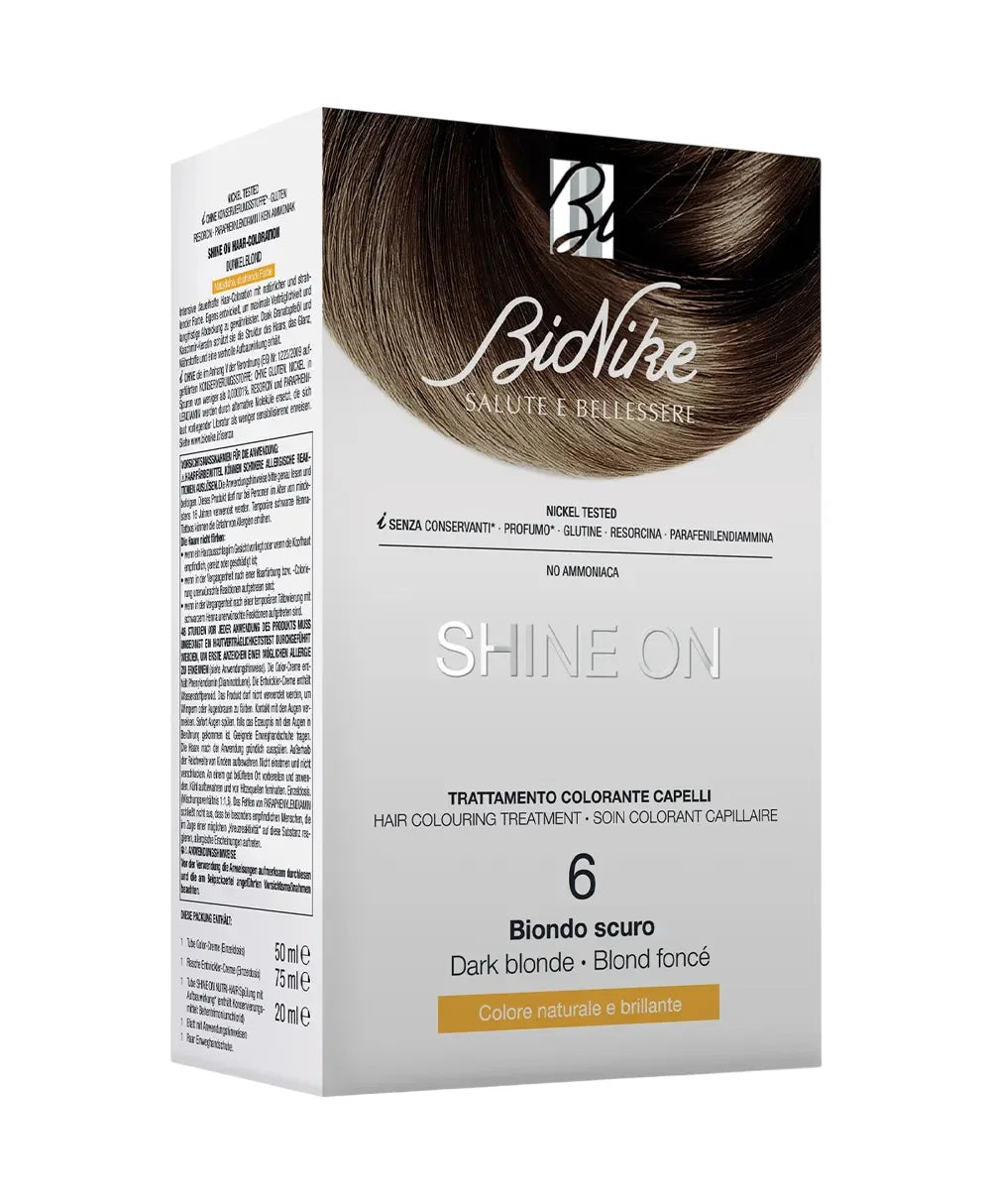 BioNike Shine On Permanente Haarfarbe 6 Dark Blonde 145 ml