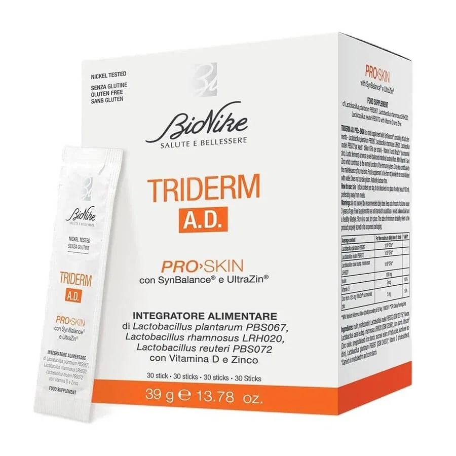 BioNike BioNike, Triderm A.D. Pro Skin, Maintains Skin, Hair & Nails Healthy, Pulverstäbchen, 30 stk Regular