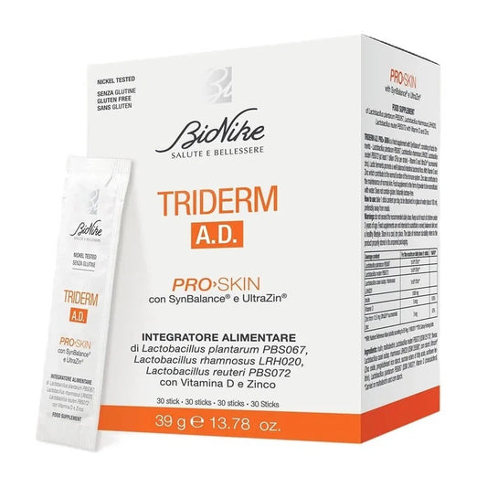 BioNike BioNike, Triderm A.D. Pro Skin, Maintains Skin, Hair & Nails Healthy, Pulverstäbchen, 30 stk Regular