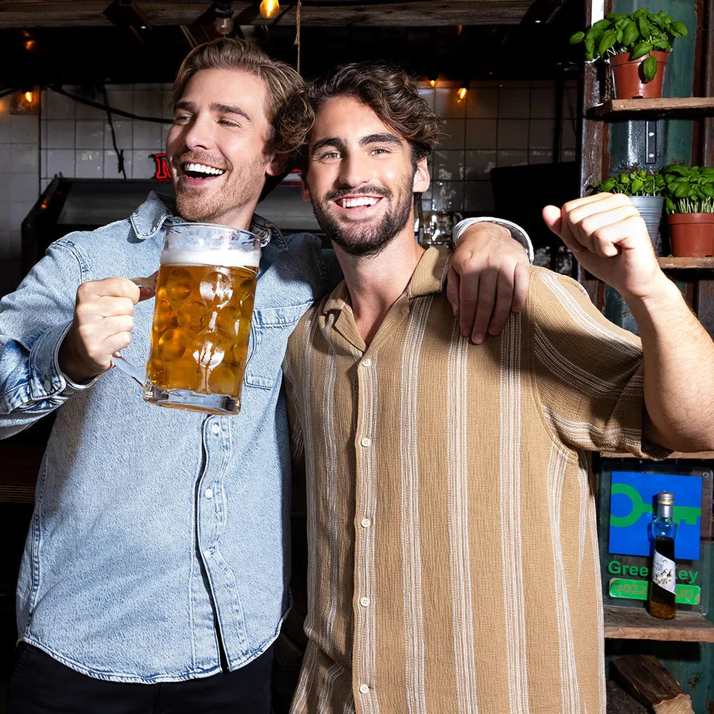 Oktoberfest Bierglas Maßkrug 1 Liter Echtglas – Klassisch 1,2 Kg