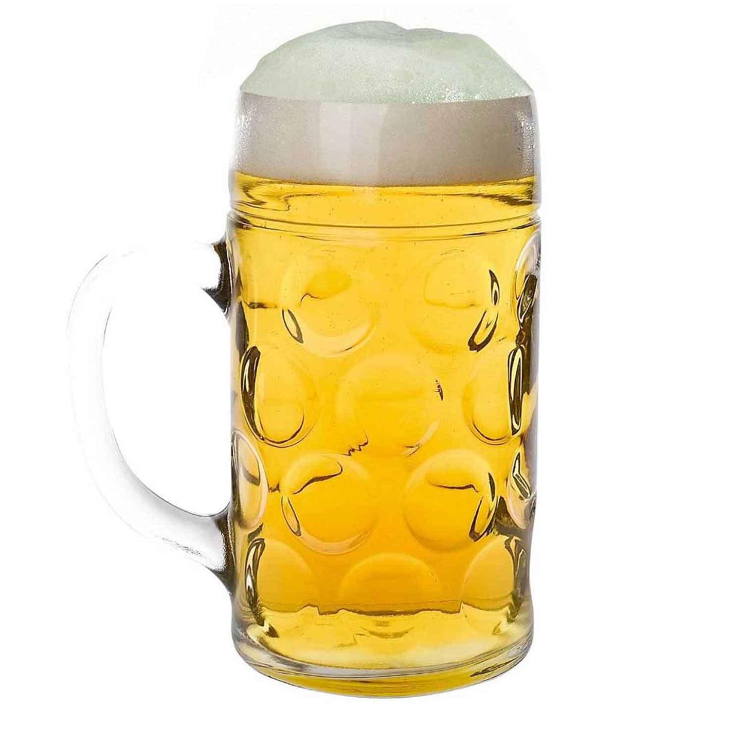 Oktoberfest Bierglas Maßkrug 1 Liter Echtglas – Klassisch 1,2 Kg
