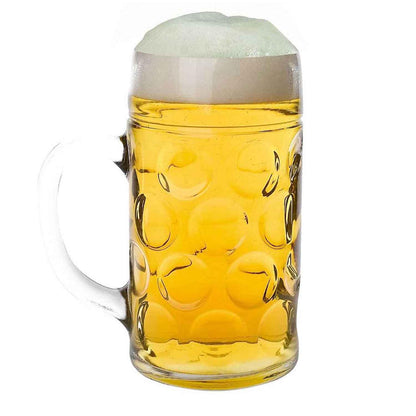 Oktoberfest Bierglas Maßkrug 1 Liter Echtglas – Klassisch 1,2 Kg