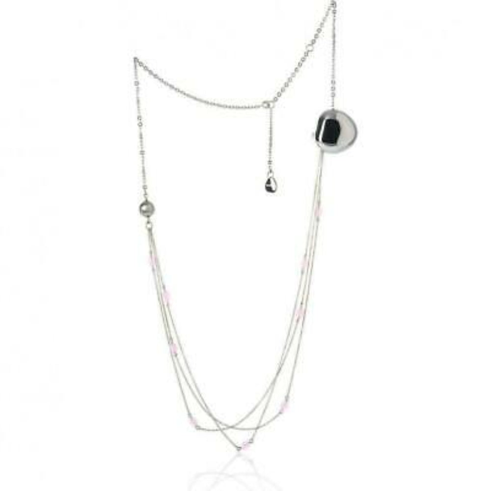 BREIL JEWELS BLOOM Collection Mod. CUORE - Agata / Pink Agathe 35cm ***SPECIAL PRICE*** TJ0835 Schmuck Rosa Edelstahl