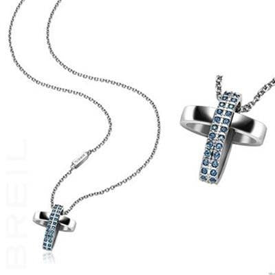 BREIL JEWELS CHARMING CROSS Damen Halskette aus Edelstahl TJ1462 – Produktansicht
