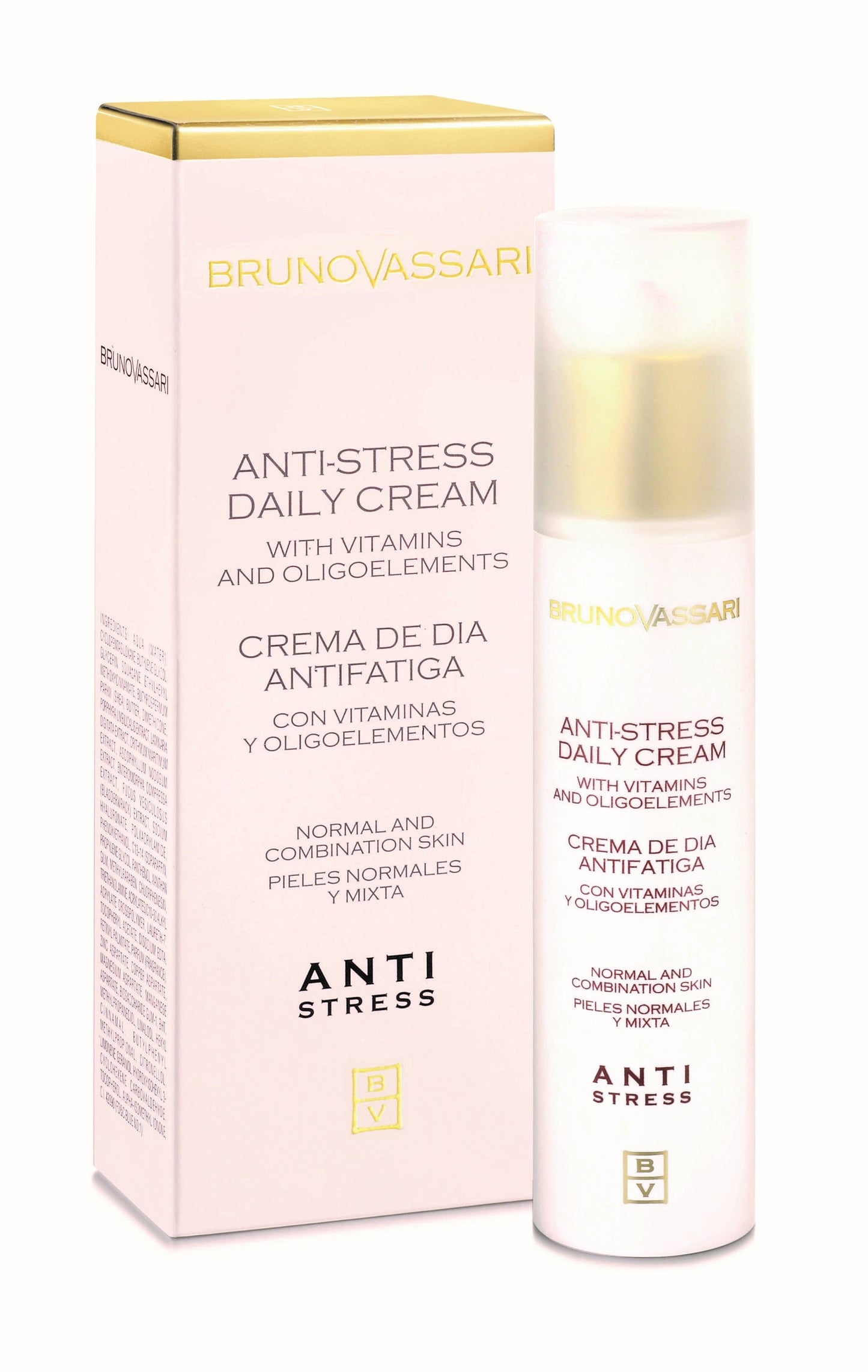 Bruno Vassari Bruno Vassari, Anti Stress, Vitamin A, Ermüdungsfrei, Täglich, Sahne, Für Gesicht/Hals & Dekolleté, 50 ml Regul