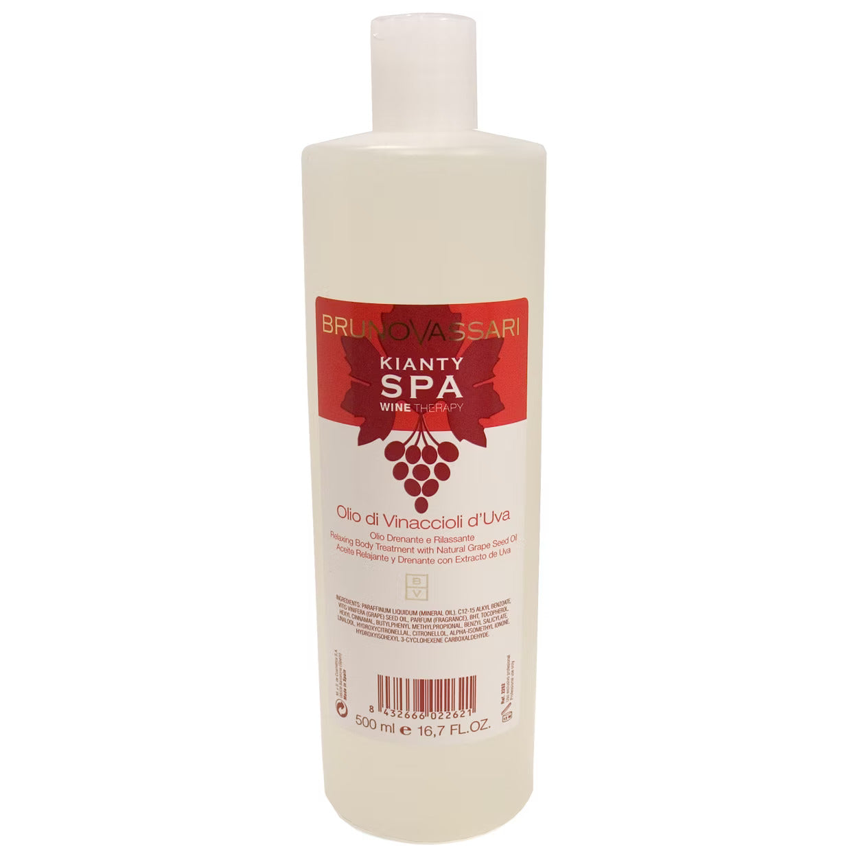 Bruno Vassari Bruno Vassari, Kianty SPA, Traube, Anti-Aging, Massageöl, Trockenöl, 500 ml Regular