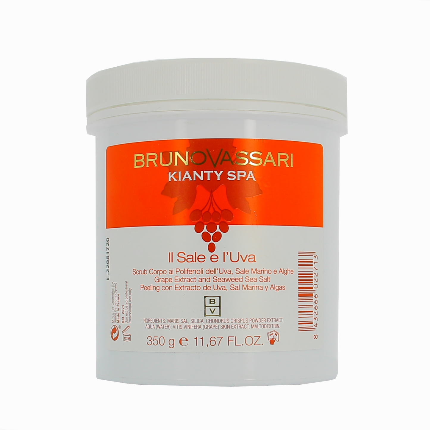 Bruno Vassari, Kianty SPA, Traube, Aufhellung, Körperpeeling, 350 g