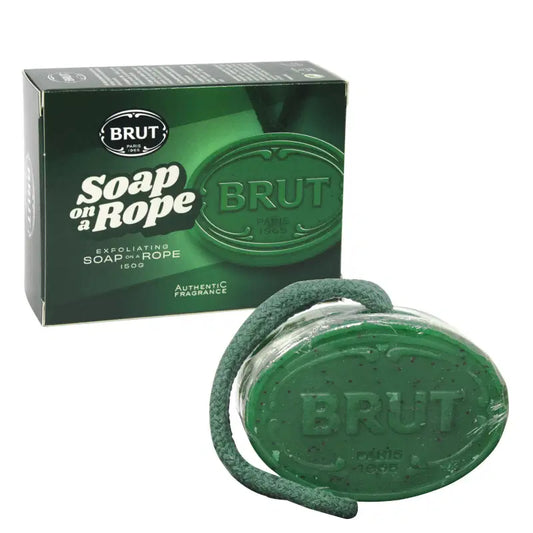 Brut Brut, Soap On A Rope, Peeling, Seifenstück, 150 g Regular