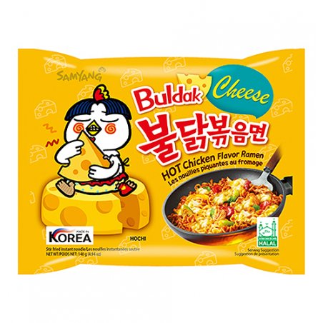 Buldak Ramen Noodles Hot Chicken Cheese, 140g - Candyshop.ch