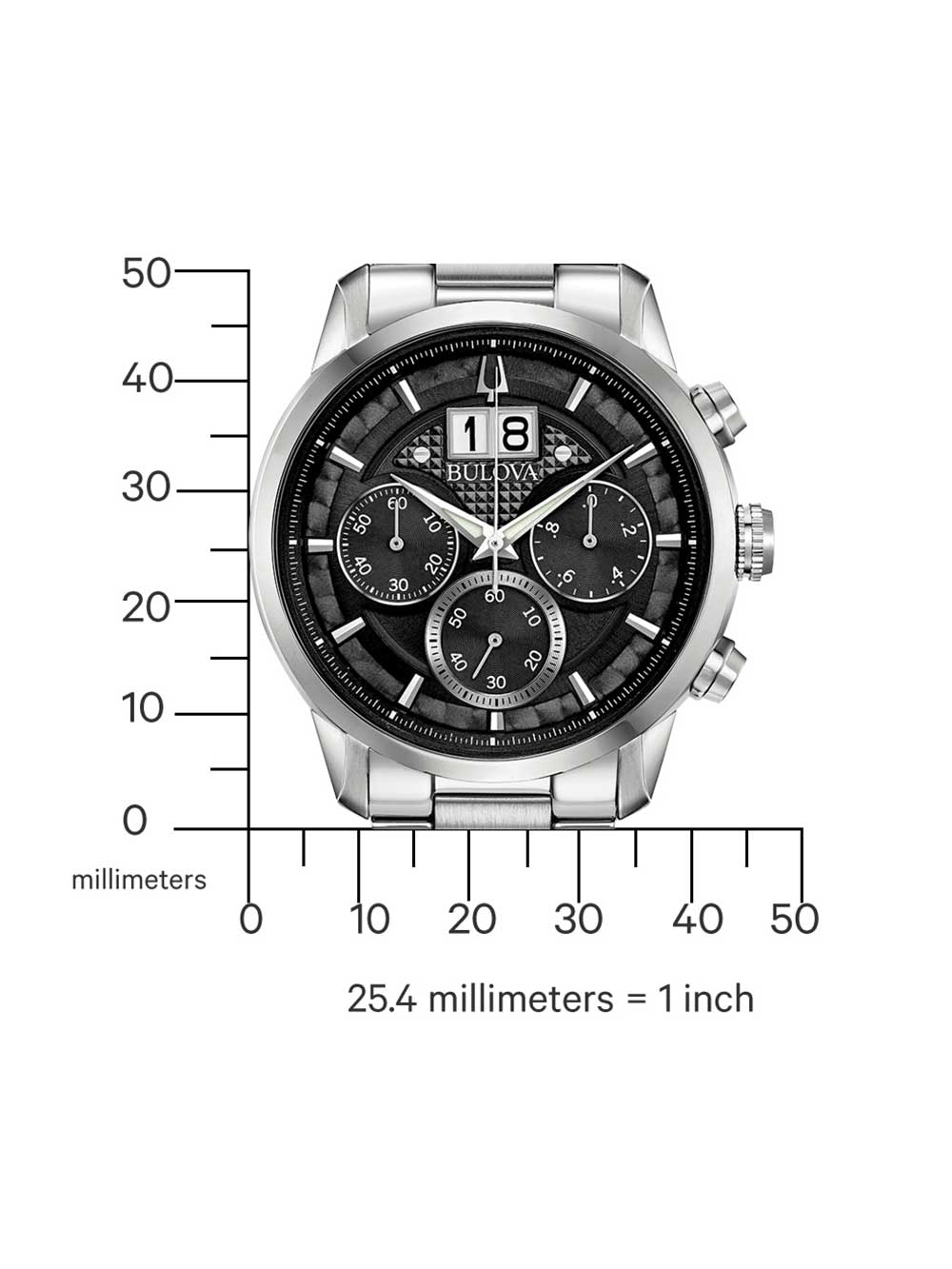 BULOVA 96B319 Chronograph Armbanduhr 44 mm ansicht-3
