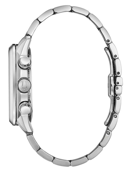 BULOVA Herren Chronograph Armbanduhr aus Edelstahl 44 mm 96B319 – Produktansicht