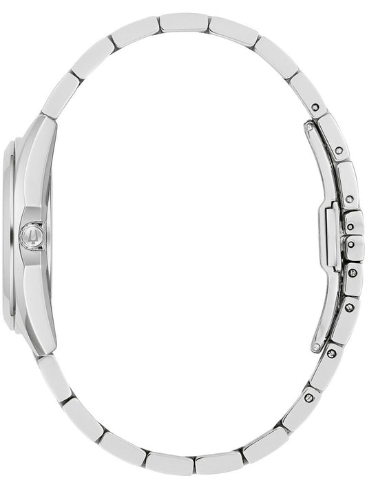 BULOVA Damen Quarzuhr mit Datum aus Kunststoff 20 mm 96L346 – Produktansicht