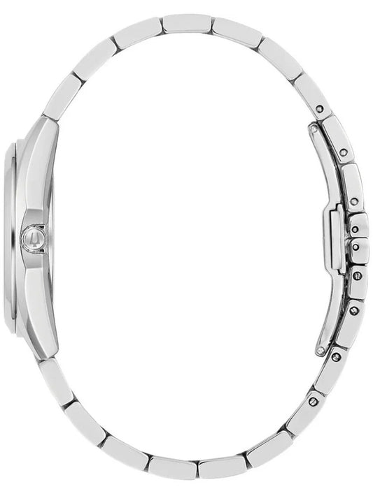 BULOVA Damen Quarzuhr mit Datum aus Kunststoff 20 mm 96L348 – Produktansicht