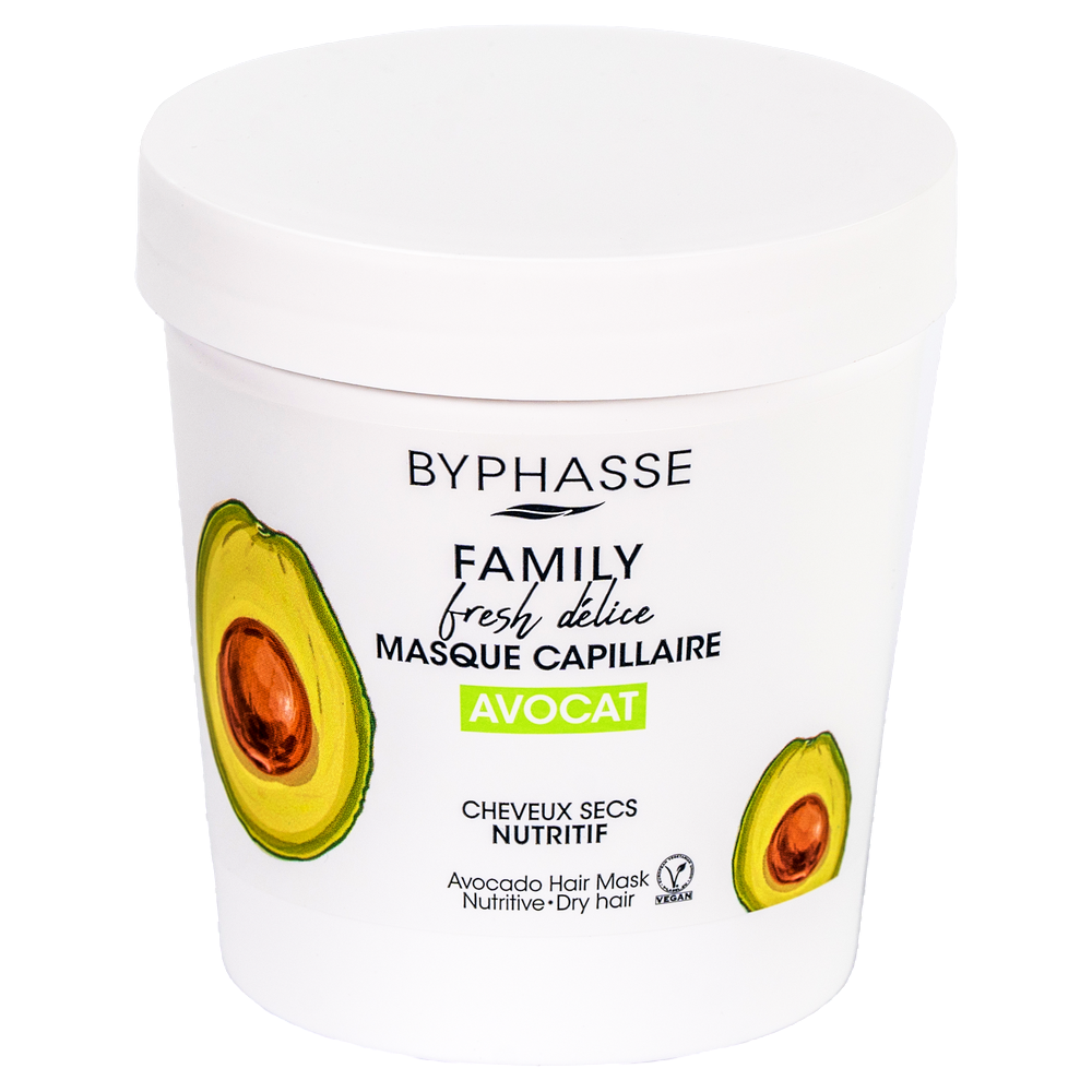 Byphasse Byphasse, Avocat Hair Mask, Haarbehandlungs-Crememaske, Feuchtigkeitsspendend, 250 ml Regular