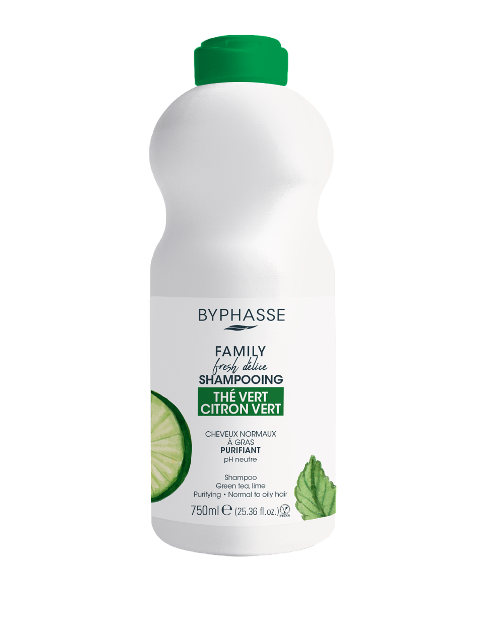 Byphasse Byphasse, Family, Grüner Tee, Haarshampoo, Reinigung, 750 ml *Tester