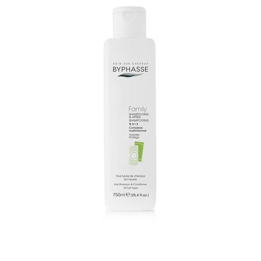 Byphasse Byphasse, Family, Shampoo & Spülung 2-in-1, 750 ml Regular