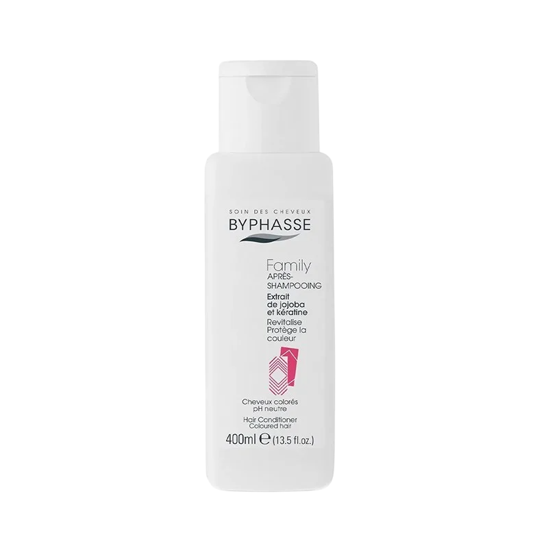 Byphasse Byphasse, Family, Jojoba und Keratin, Haarspülung, Revitalisierung, 400 ml *Tester