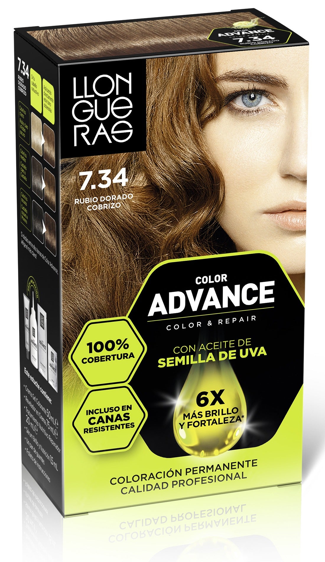 Llongueras Color Advance 7,34-Rubio Dorado Cobrizo 1 U