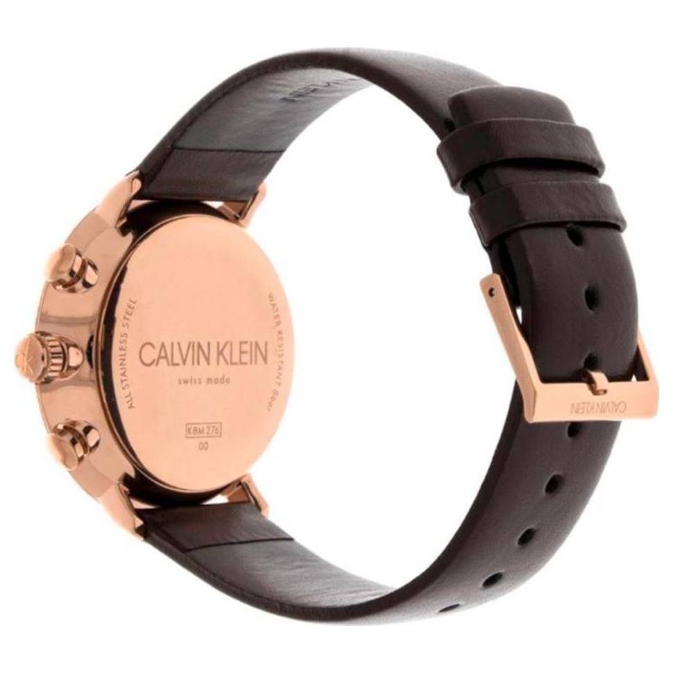 Calvin Klein HIGN NOON K8M276G6 Chronograph Armbanduhr 43 mm Gold ansicht-2
