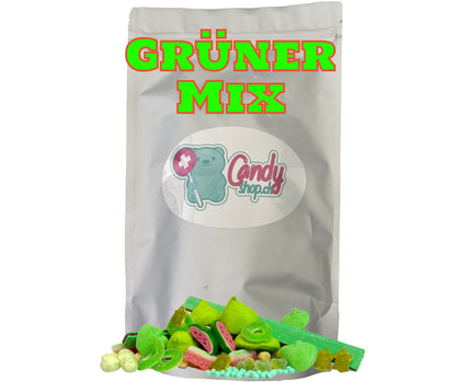 Candyshop.ch Grüner Mix Sweet Bag Fruchtgummi 1 kg – Detailansicht