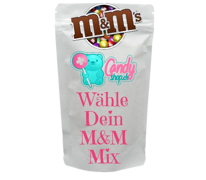 Candyshop.ch Wunsch Beutel M&M`s 1 kg Auswahlmöglichkeit – Detailansicht