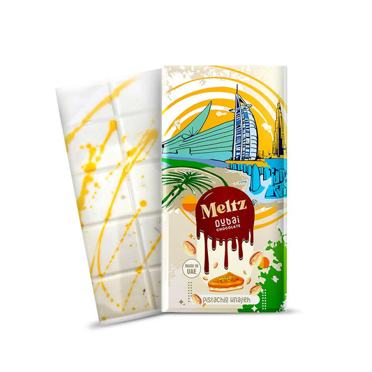Meltz White Original Dubai Schokolade - Pistazien knafeh - Made in Dubai 145g - Candyshop.ch