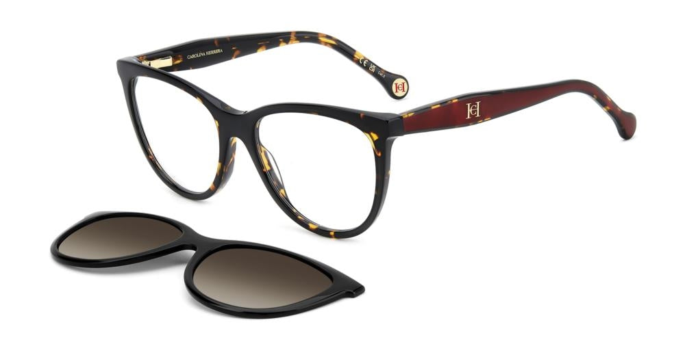 CAROLINA HERRERA SUNGLASSES HER 0259_CS WITH CLIP ON_086-LA_54 Sonnenbrille ansicht-2