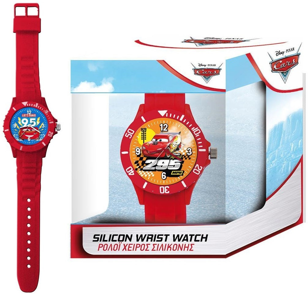 CARTOON CARS RED - SILICON WRIST WATCH 562690 Only Time Armbanduhr 33 mm Rot ansicht-3