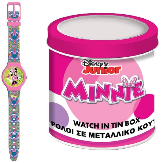 CARTOON MINNIE - Tin Box Kinder Quarzuhr aus Kunststoff 33 mm 564602 – Produktansicht
