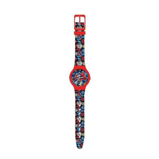 CARTOON TRANSFORMERS - Tin Box Kinder Quarzuhr aus Kunststoff mit Silikonarmband 32 mm 483204 – Produktansicht