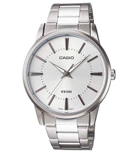 CASIO COLLECTION & VINTAGE 3 H - ARGENTEE Herren Quarzuhr aus Edelstahl mit SS Bracelet 40 mm – Produktansicht