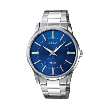 CASIO COLLECTION & VINTAGE 3 H - BLUE MTP-1303PD-2AVEG Only Time Armbanduhr 40 mm Blau
