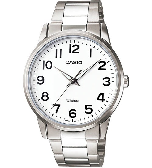 CASIO COLLECTION & VINTAGE 3 H - WHITE MTP-1303D-7BVDF Only Time Armbanduhr 40 mm Weiss