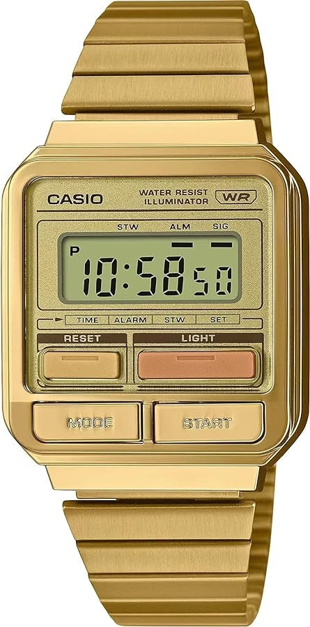 CASIO COLLECTION & VINTAGE A120WEG-9AEF Multifunction Armbanduhr 40 mm Gold ansicht-2