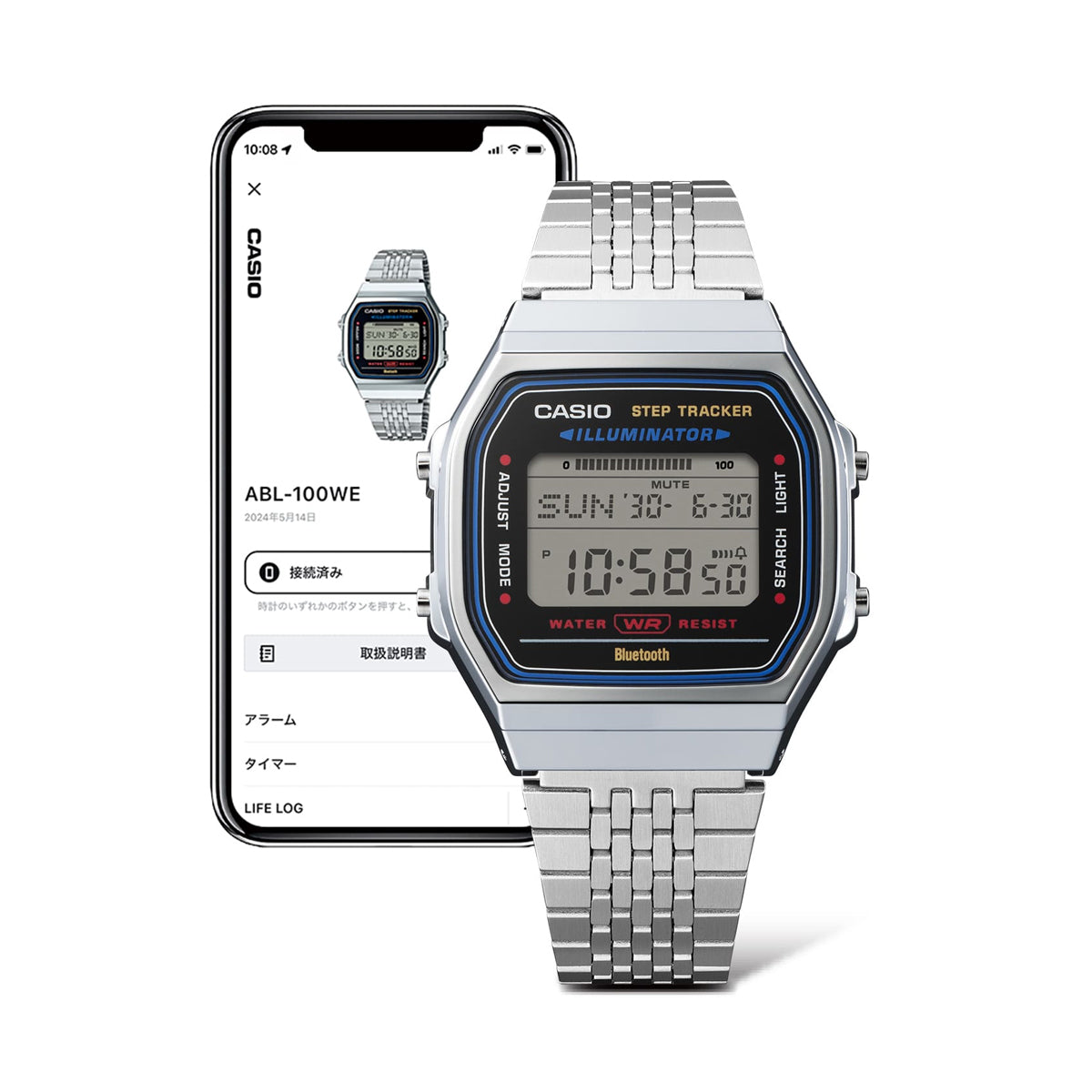 CASIO COLLECTION & VINTAGE ABL-100WE-1AEF Multifunction Armbanduhr 38 mm Schwarz ansicht-2