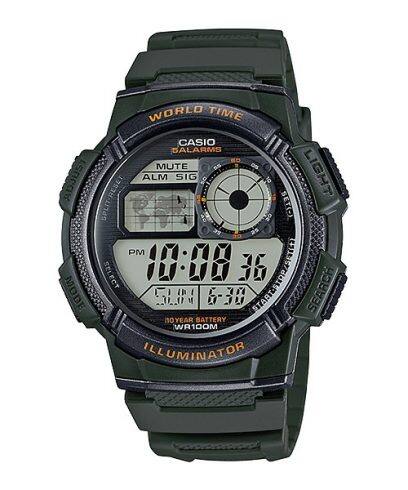 CASIO COLLECTION & VINTAGE AE-1000W-3AVDF Multifunction Armbanduhr 45 mm Grün