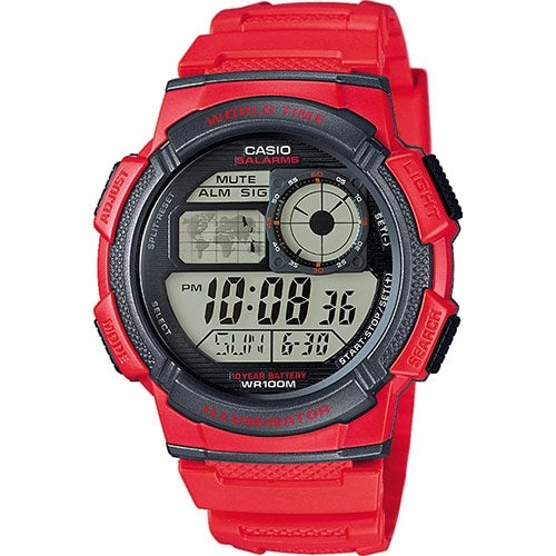 CASIO COLLECTION & VINTAGE AE-1000W-4AVDF Multifunction Armbanduhr 45 mm Rot